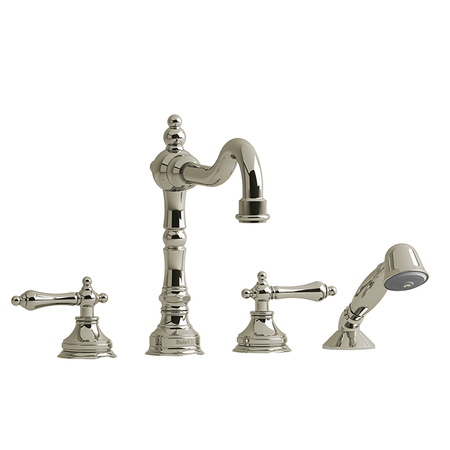 RIOBEL 4-Piece Deck-Mount Tub Filler With Hand Shower RT12LPN